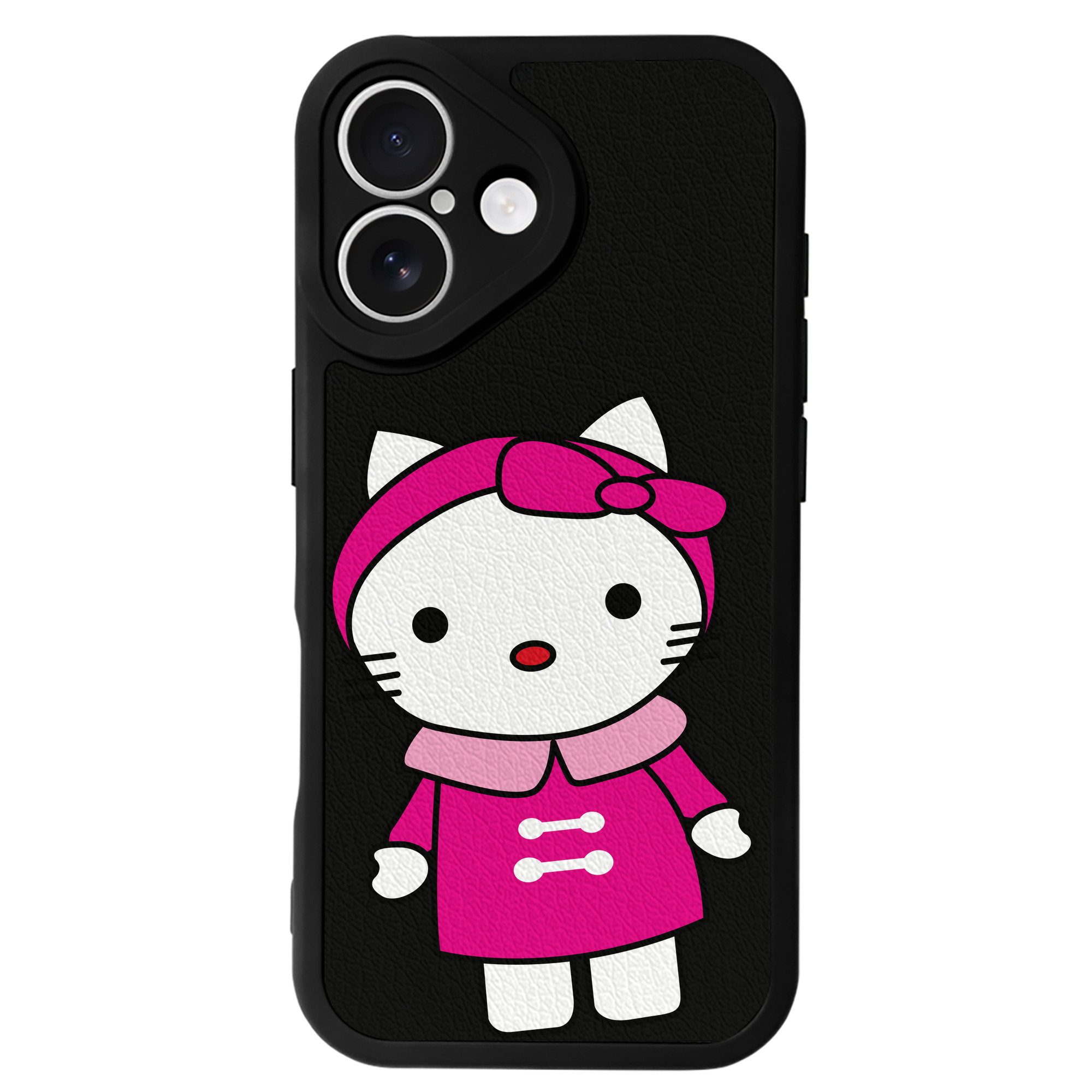 （画像用） Hello Kitty ハローキティ 【iPhone 16シリーズ対応】シリコンスマホケース（レザー調） 材質：シリコン